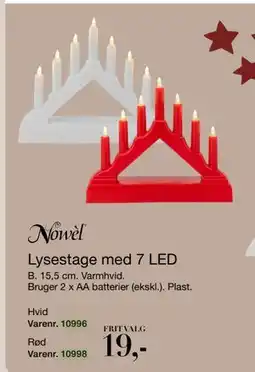 Harald Nyborg Lysestage med 7 LED, DKK 19 tilbud