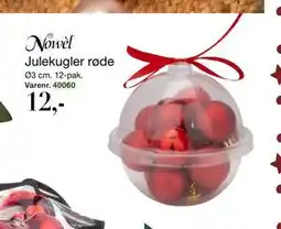 Harald Nyborg Julekugler røde, DKK 12 tilbud