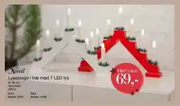 Harald Nyborg Lysestage i træ med 7 LED lys, DKK 69 tilbud