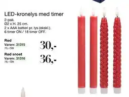 Harald Nyborg LED-kronelys med timer tilbud