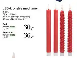 Harald Nyborg LED-kronelys med timer tilbud