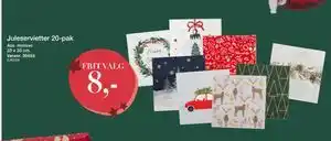Harald Nyborg Juleservietter 20-pak, DKK 8 tilbud