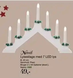 Harald Nyborg Lysestage med 7 LED lys, DKK 49 tilbud