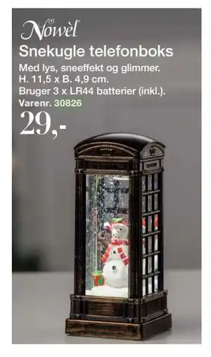 Harald Nyborg Snekugle telefonboks, DKK 29 tilbud