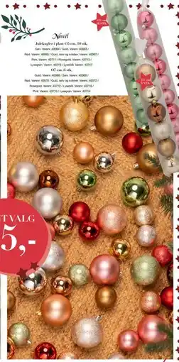 Harald Nyborg Julekugler i plast Ø5 cm. 10 stk., DKK 15 tilbud