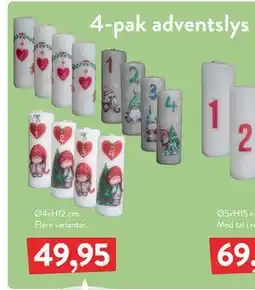 Plantorama 4-pak adventslys, DKK 49.95 tilbud