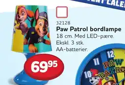 Buddy Leg Paw Patrol bordlampe tilbud