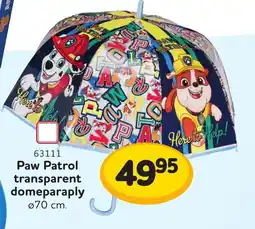 Buddy Leg Paw Patrol transparent domeparaply tilbud