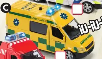 Ambulance med lys og lyd