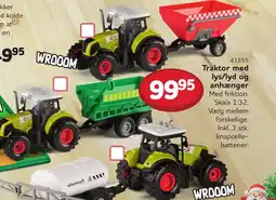 Buddy Leg Traktor med lys/lyd og anhænger tilbud