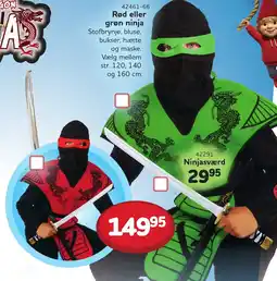 Buddy Leg Rød eller grøn ninja tilbud