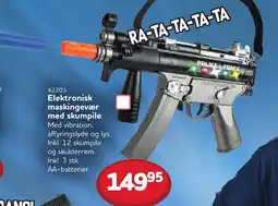 Buddy Leg Elektronisk maskingevær med skumpile tilbud