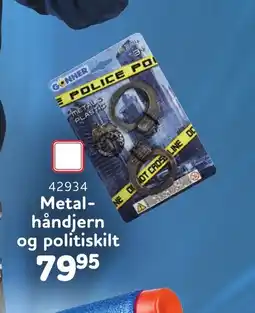 Buddy Leg Metal- håndjern og politiskilt tilbud