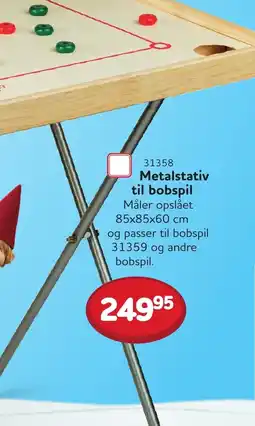 Buddy Leg Metalstativ til bobspil Måler opslået 85x85x60 cm tilbud