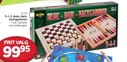 Buddy Leg 3-i-1 skak, dam, backgammon tilbud