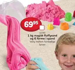 Buddy Leg Magisk fluffysand og 6 forme i spand tilbud