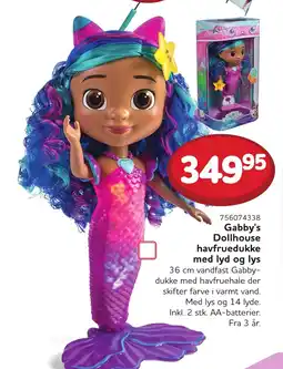 Buddy Leg Gabby's Dollhouse havfruedukke med lyd og lys tilbud