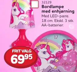Buddy Leg Bordlampe med enhjørning tilbud
