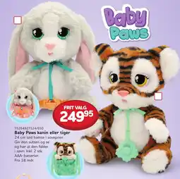 Buddy Leg Baby Paws kanin eller tiger tilbud