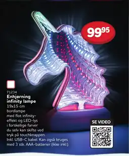 Buddy Leg Enhjørning infinity lampe tilbud