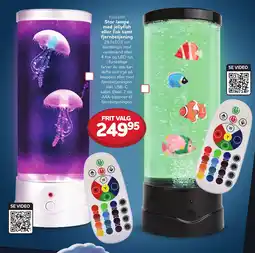 Buddy Leg Stor lampe med jellyfish eller fisk samt fjernbetjening tilbud