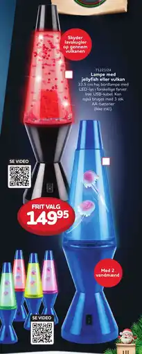 Buddy Leg Lampe med jellyfish eller vulkan tilbud