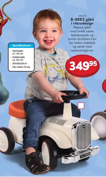 Buddy Leg B-BEEZ gåbil i retrodesign tilbud
