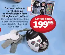 Buddy Leg Sæt med talende fjernbetjening og mobiltelefon samt bilnøgler med lys/lyde tilbud