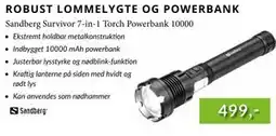 CBC Sandberg Survivor 7-in-1 Torch Powerbank 10000, DKK 499 tilbud