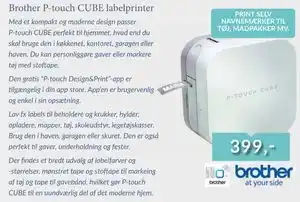 Brother P-touch CUBE labelprinter, DKK 399