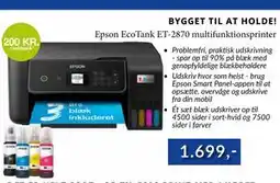 CBC Epson EcoTank ET-2870 multifunktionsprinter, DKK 1699 tilbud