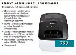 CBC Brother QL-700 adresselabelprinter, DKK 799 tilbud