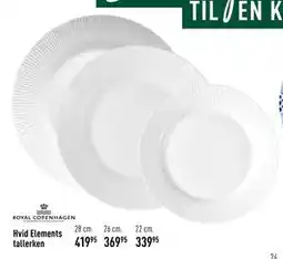 Imerco Hvid Elements tallerken tilbud