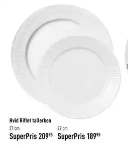 Imerco Hvid Riflet tallerken tilbud