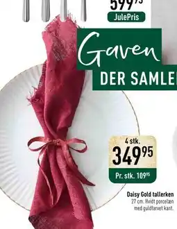 Imerco Daisy Gold tallerken, DKK 349.95 tilbud