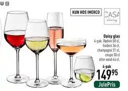 Imerco Daisy glas, DKK 149.95 tilbud
