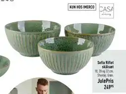 Imerco Sofia Riflet skålsæt, DKK 249.95 tilbud