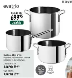 Imerco Stainless Steel gryde, DKK 699.95 tilbud