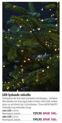 Kop & Kande LED lyskæde solcelle tilbud