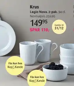 Kop & Kande Krus, DKK 149.95 tilbud