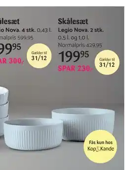 Kop & Kande Skålesæt, DKK 199.95 tilbud