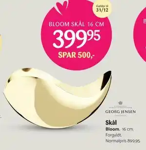 Kop & Kande BLOOM SKÅL 16 CM, DKK 399.95 tilbud