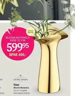 Kop & Kande BLOOM BOTANICA VASE 22 CM, DKK 599.95 tilbud