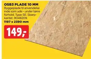 OSB3 PLADE 10 MM, DKK 149