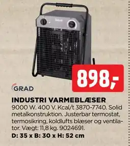 jem & fix INDUSTRI VARMEBLÆSER, DKK 898 tilbud
