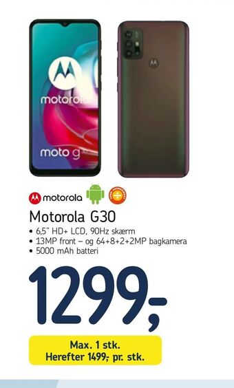 Føtex Motorola G30 tilbud
