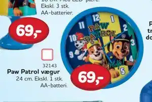 MID Hobby Paw Patrol vægur, DKK 69 tilbud