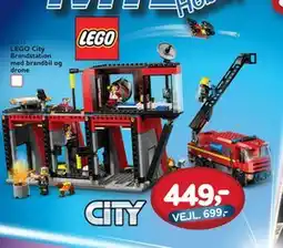 MID Hobby LEGO City Brandstation med brandbil og drone, DKK 449 tilbud
