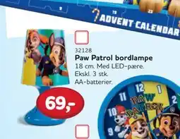 MID Hobby Paw Patrol bordlampe, DKK 69 tilbud