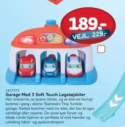MID Hobby Garage Med 3 Soft Touch Legetøjsbiler, DKK 189 tilbud